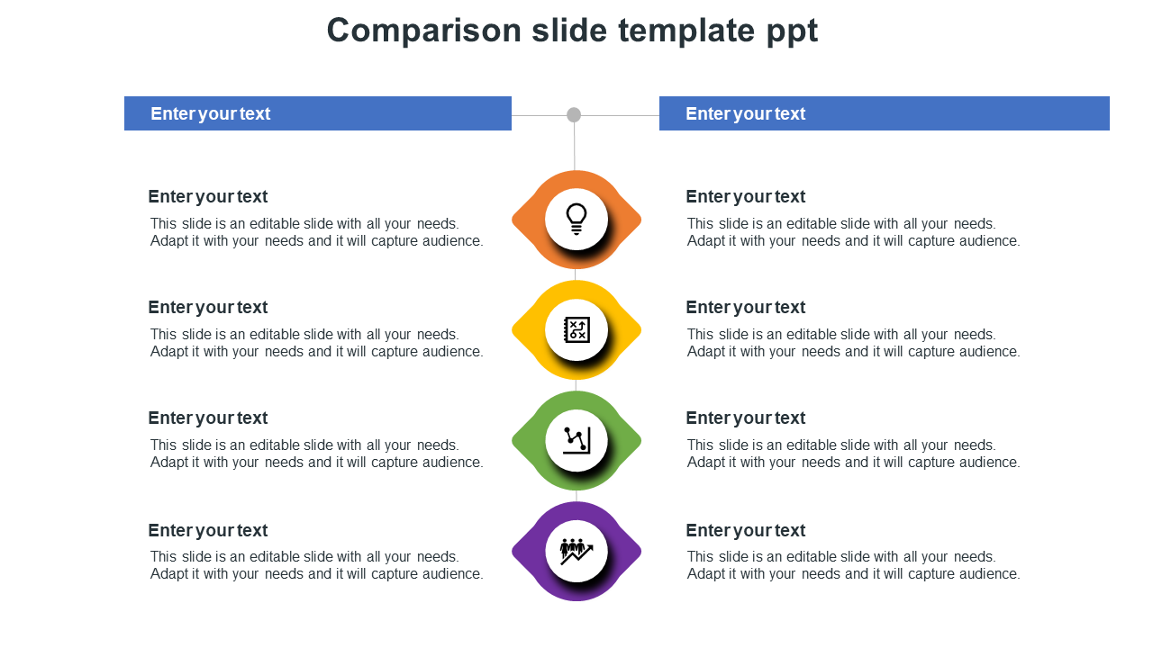 comparison slide template ppt